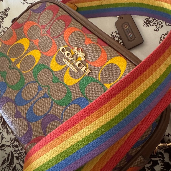 Coach Rainbow Signature Crossbody Bag - Picture 4 of 7